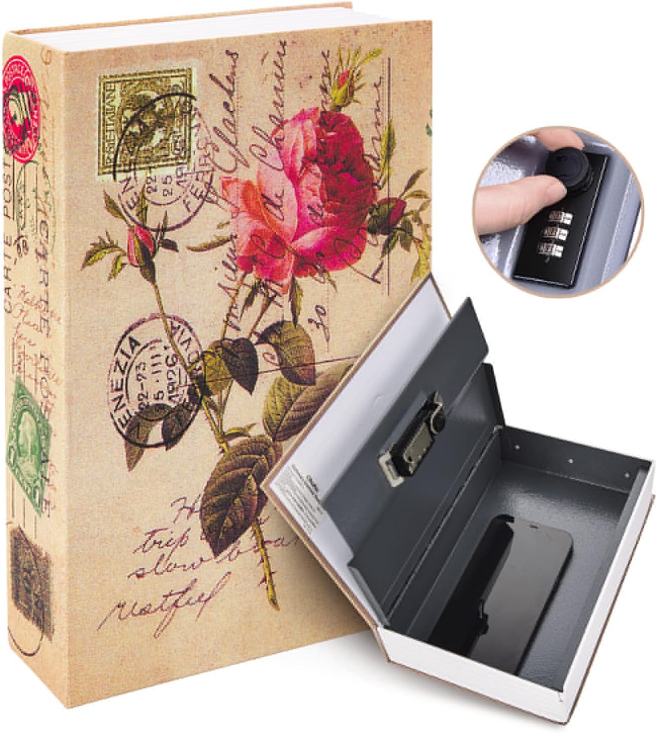 Ohuhu Rose Combination Book Gun Safe