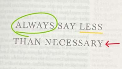 Always Say Less Than Necessary, the power of saying less